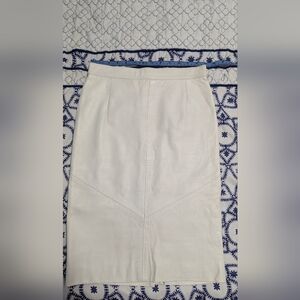 Vintage white leather skirt